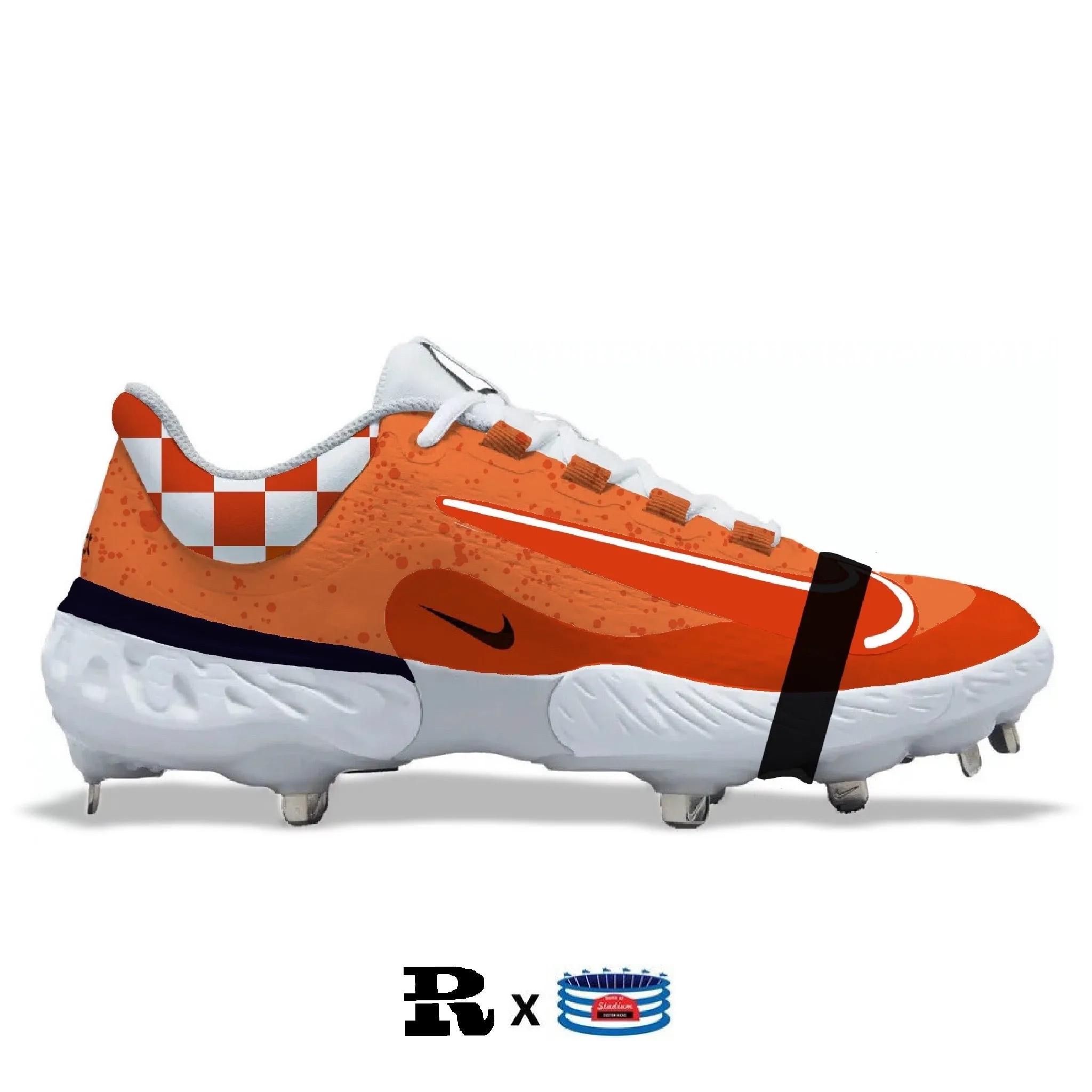 "Orange Lobster" Nike Alpha Huarache Elite 4 Low Cleats