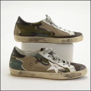 RDC13776 Authentic GOLDEN GOOSE Camo Superstar Sneakers