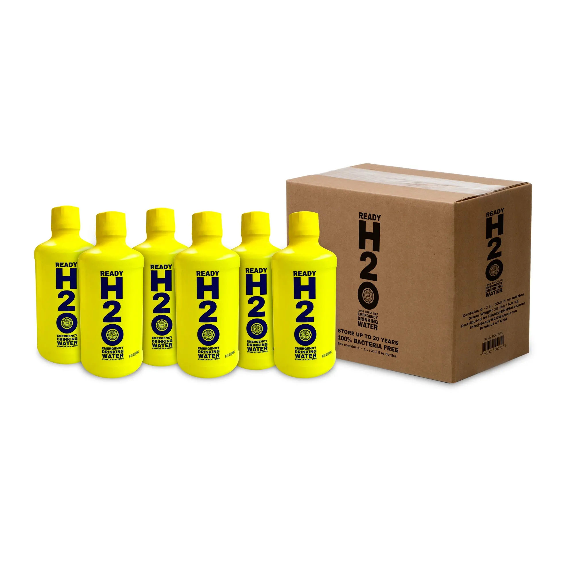 Ready H2O - One-Liter Bottles - 6 Pack