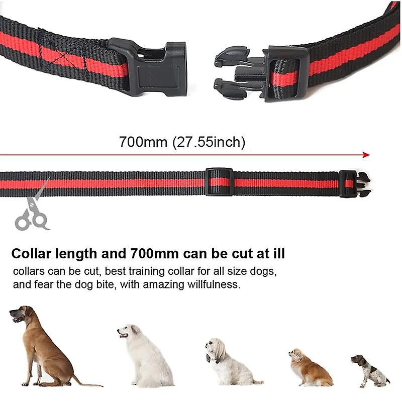 Red Waterproof Dog Training Collar Pet 500m Remote Control Rechargeable CAI41