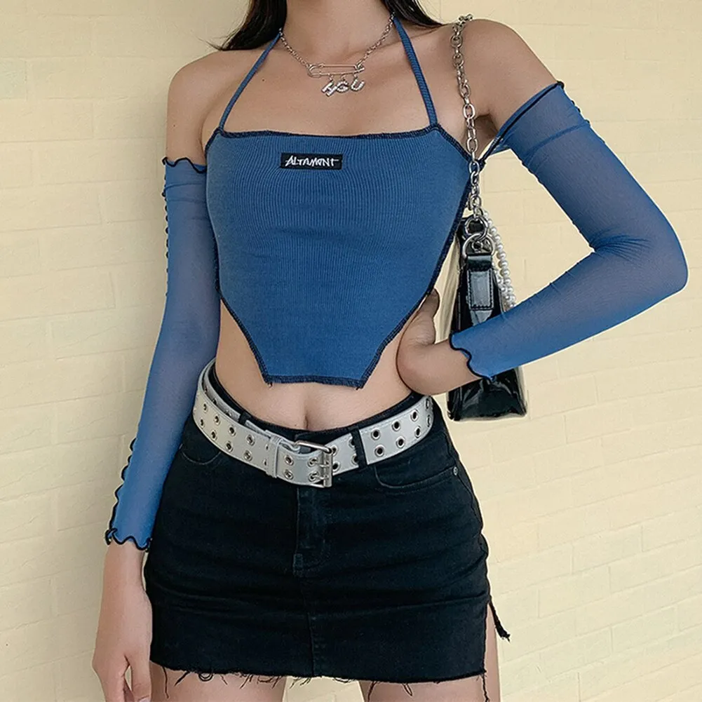 Ribbed Hem Cropped Top