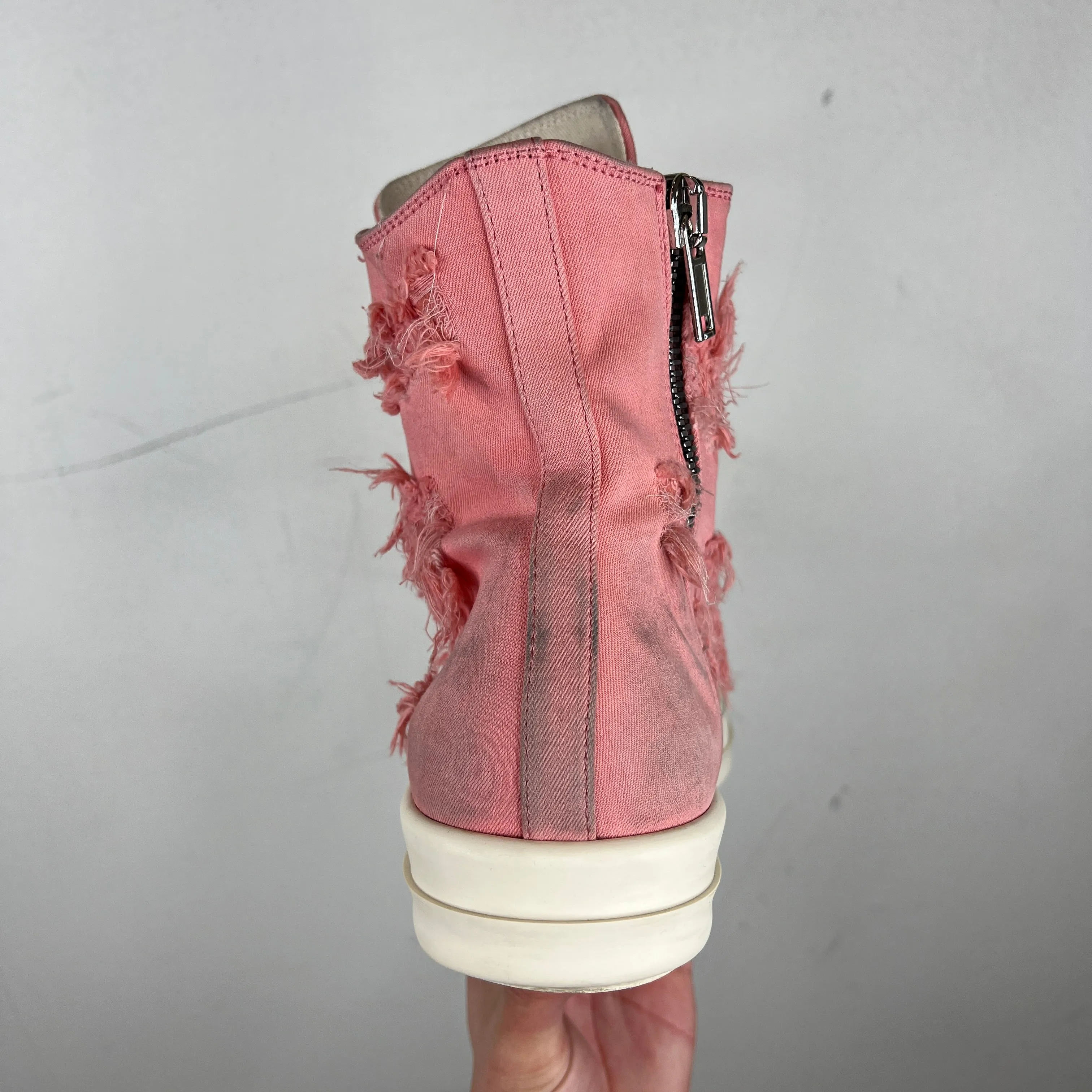 Rick Owens DRKSHDW Slashed Pink Ramone Highs