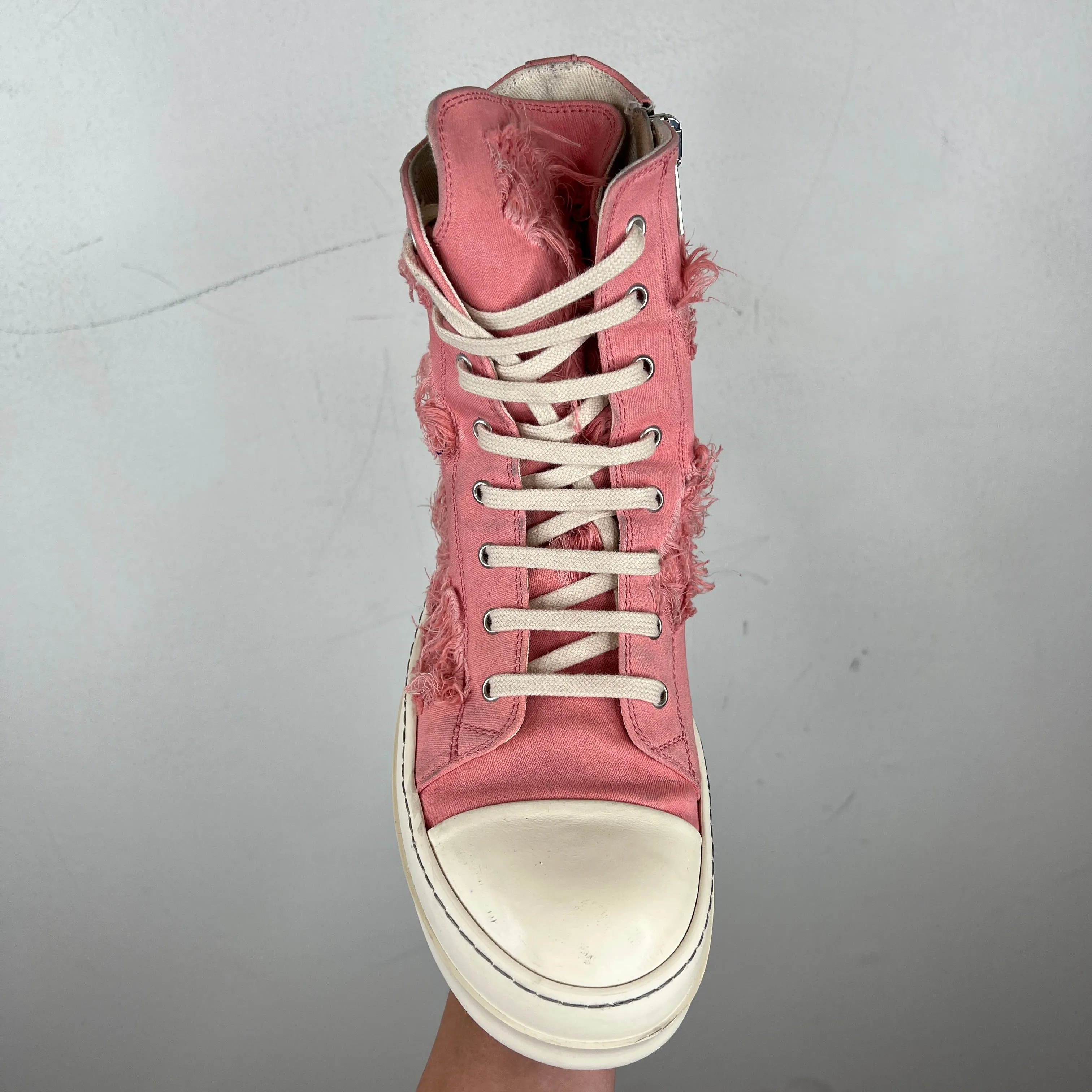 Rick Owens DRKSHDW Slashed Pink Ramone Highs