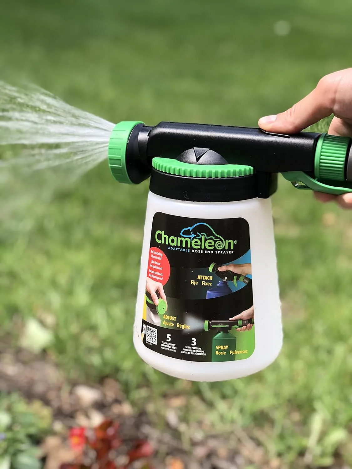 RL Flo-Master, Chameleon Hose End Sprayer for use with Fertilizers, Weed Killers, Fungicides and Insect Killers, 32 ounce Refillable Bottle Included