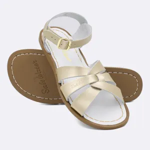 Salt Water Original Sandal | Gold Size 5 Youth