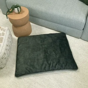 SAMPLE SALE: Dark Green Velvet Pillow Bed