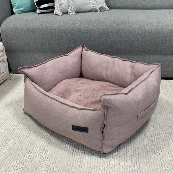 SAMPLE SALE: Luxe Trim Pink High Side  Bed - Small