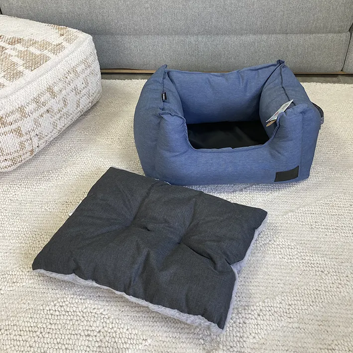 SAMPLE SALE: Water Resistant Slate High Side Square Bed