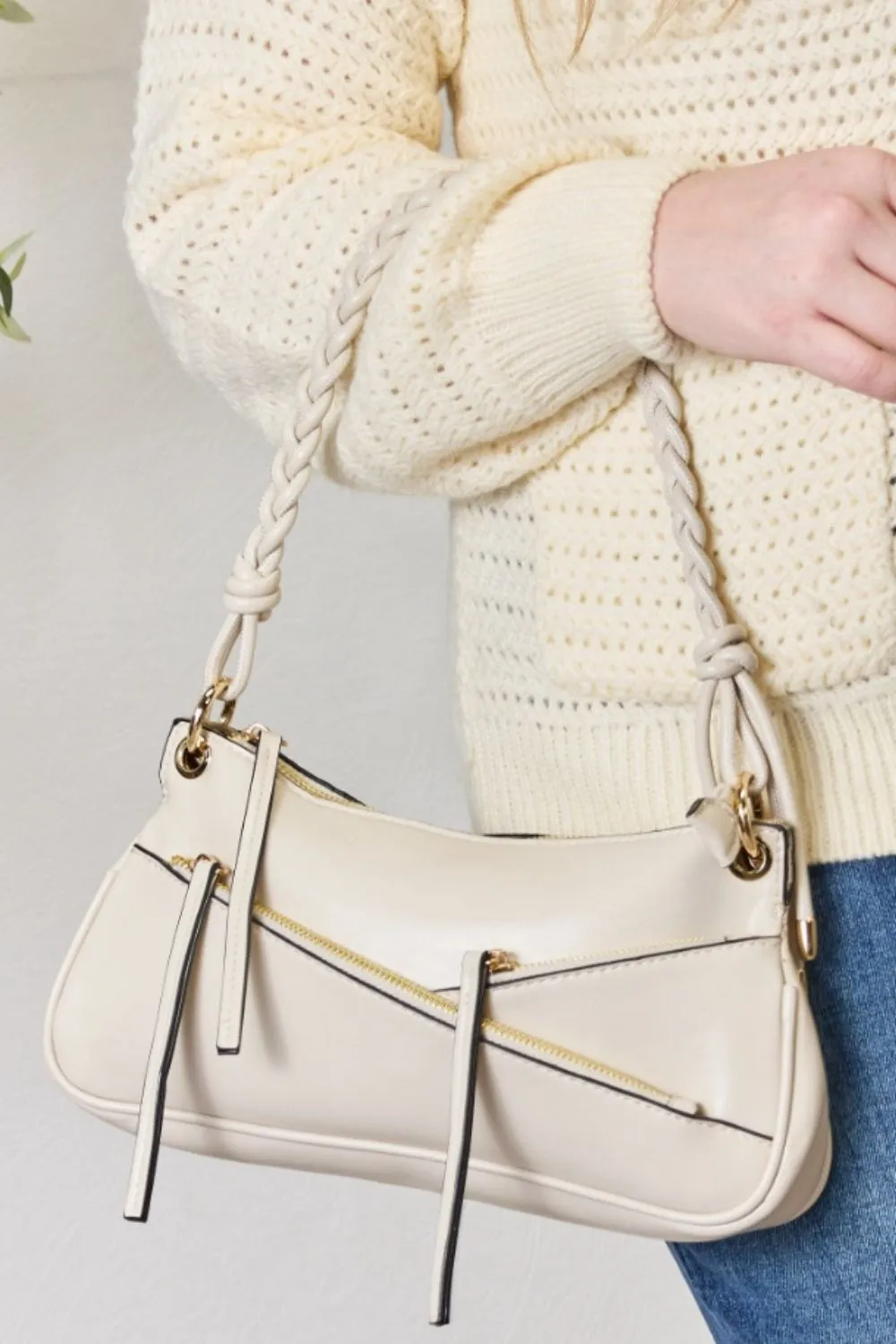 SHOMICO - Braided Strap Shoulder Bag