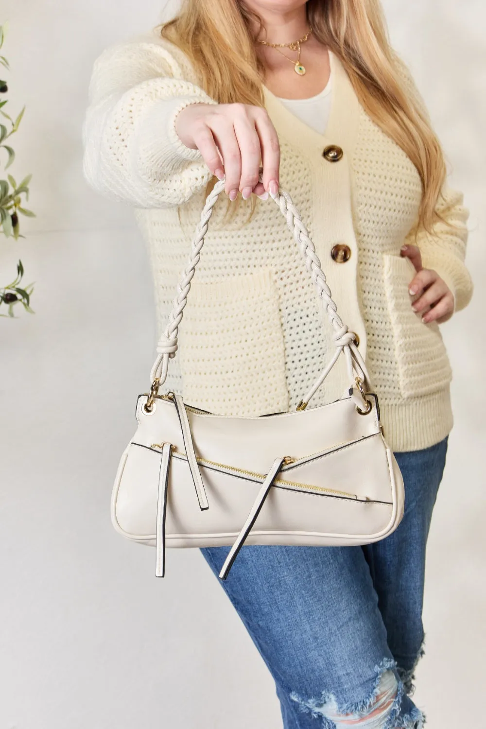 SHOMICO - Braided Strap Shoulder Bag