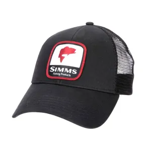 Simms Bass Patch Trucker Cap - Black