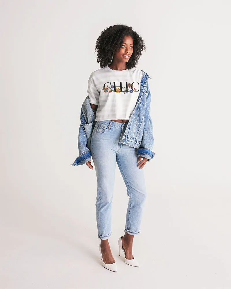 SMF Deck Stripe Feminine Lounge Cropped Tee