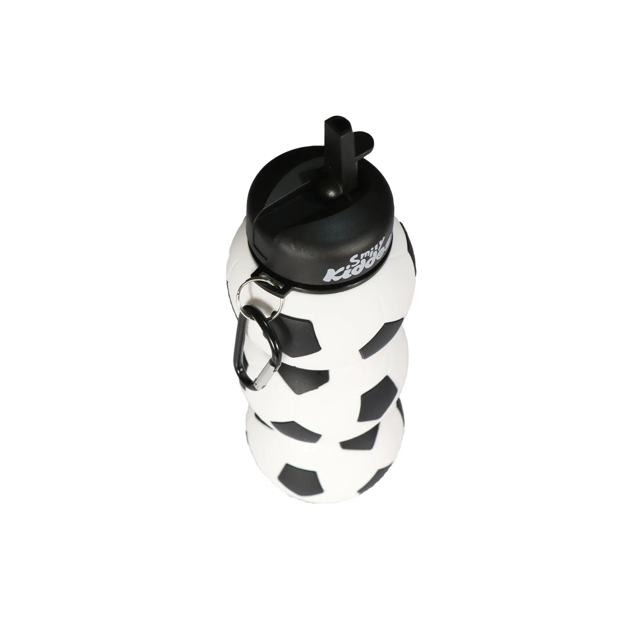 Smily Kiddos Silicone Football Water Bottle Black & White