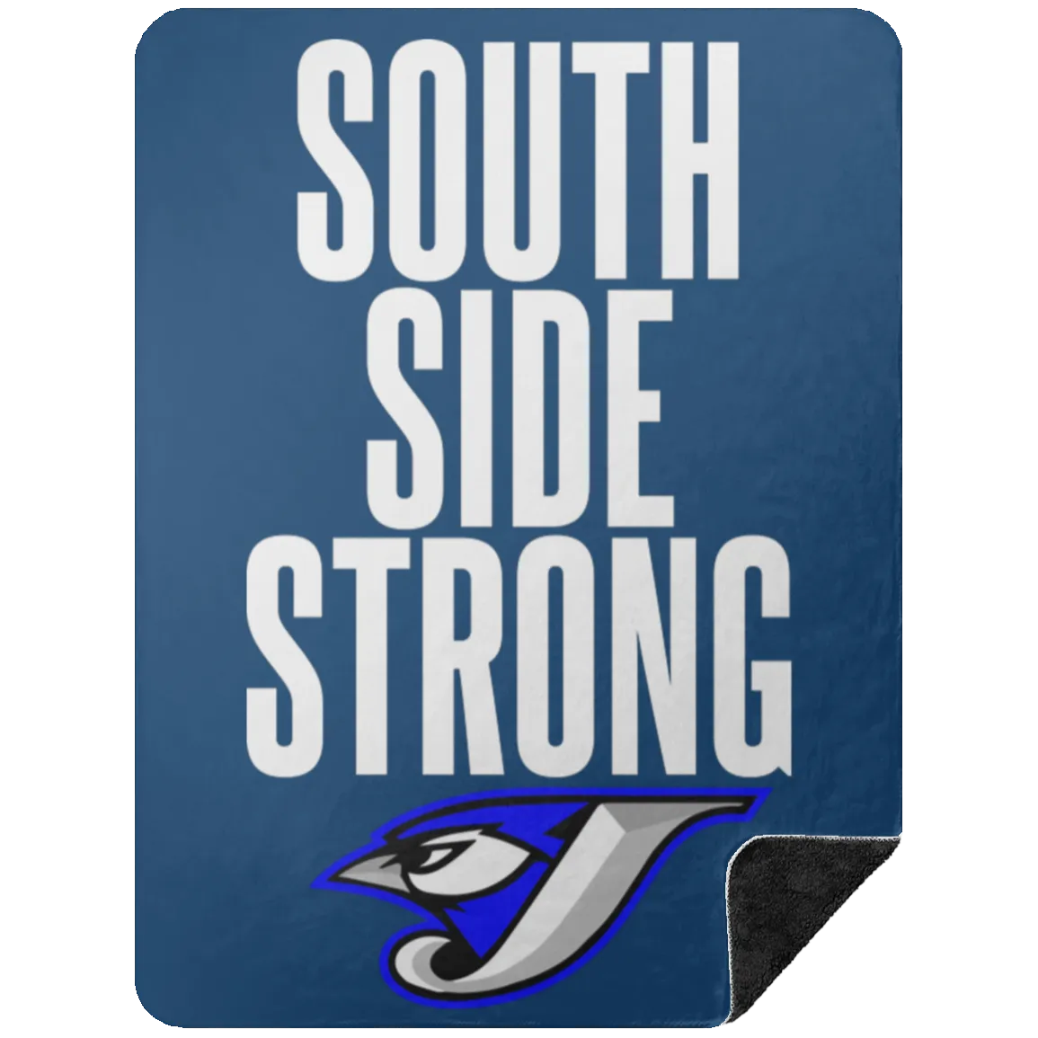 South Side Strong Football BSHL Premium Black Sherpa Blanket 60x80