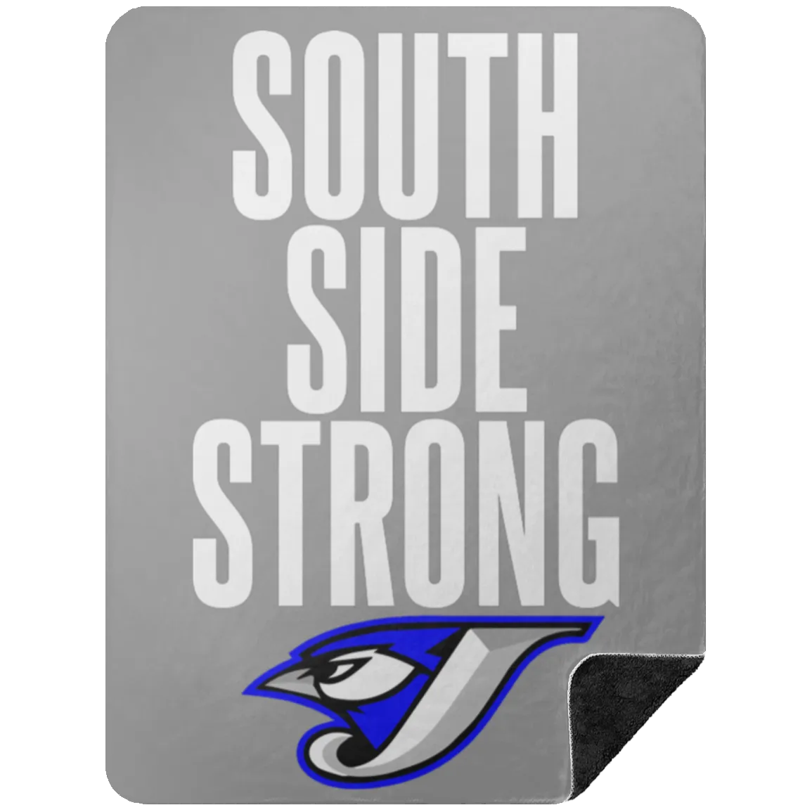 South Side Strong Football BSHL Premium Black Sherpa Blanket 60x80