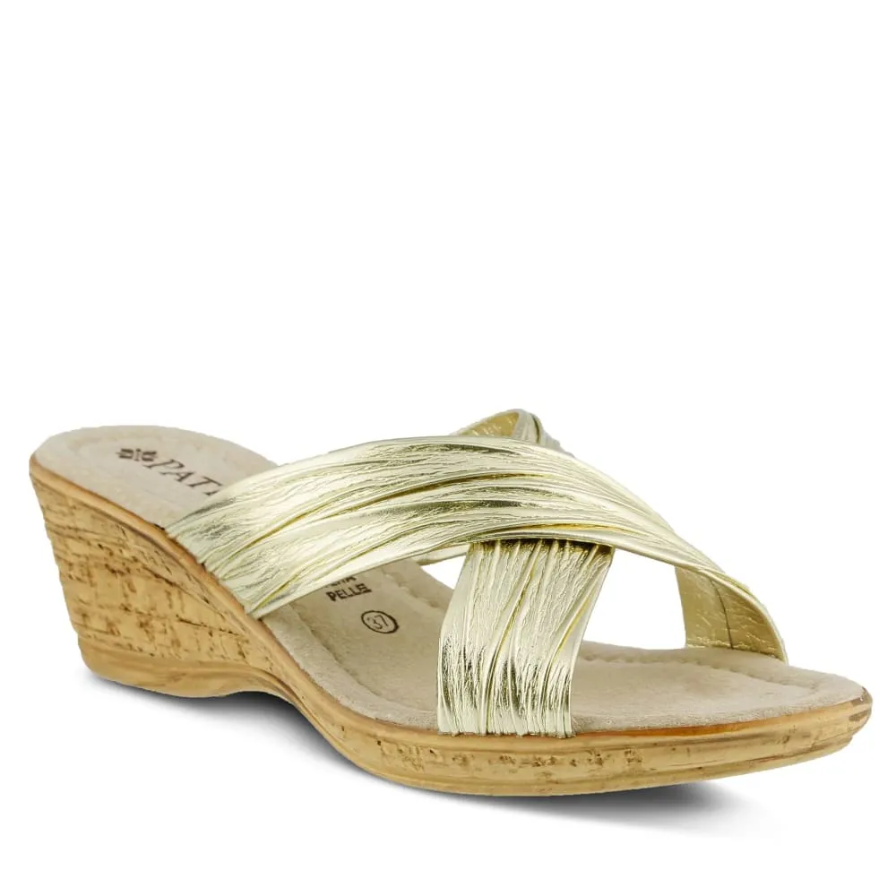 Spring Step Shoes Patrizia Women's Cork Wedge Slide Sandal