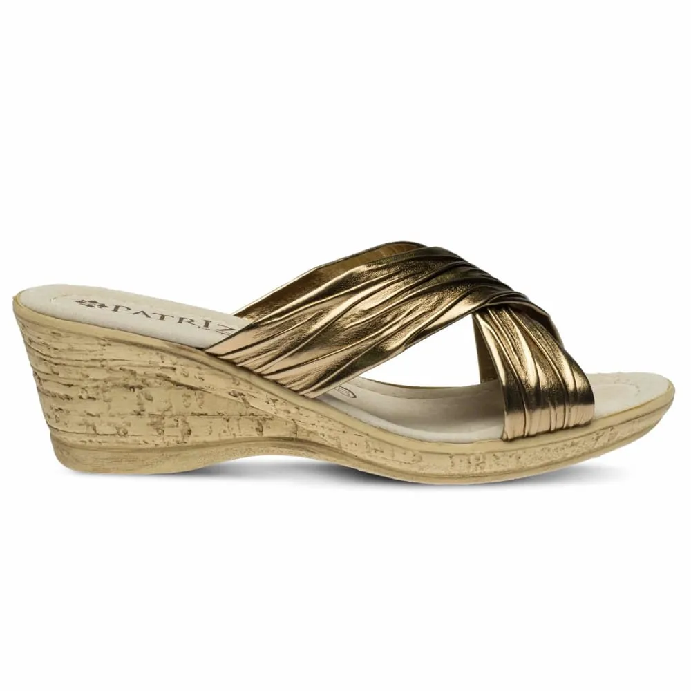 Spring Step Shoes Patrizia Women's Cork Wedge Slide Sandal