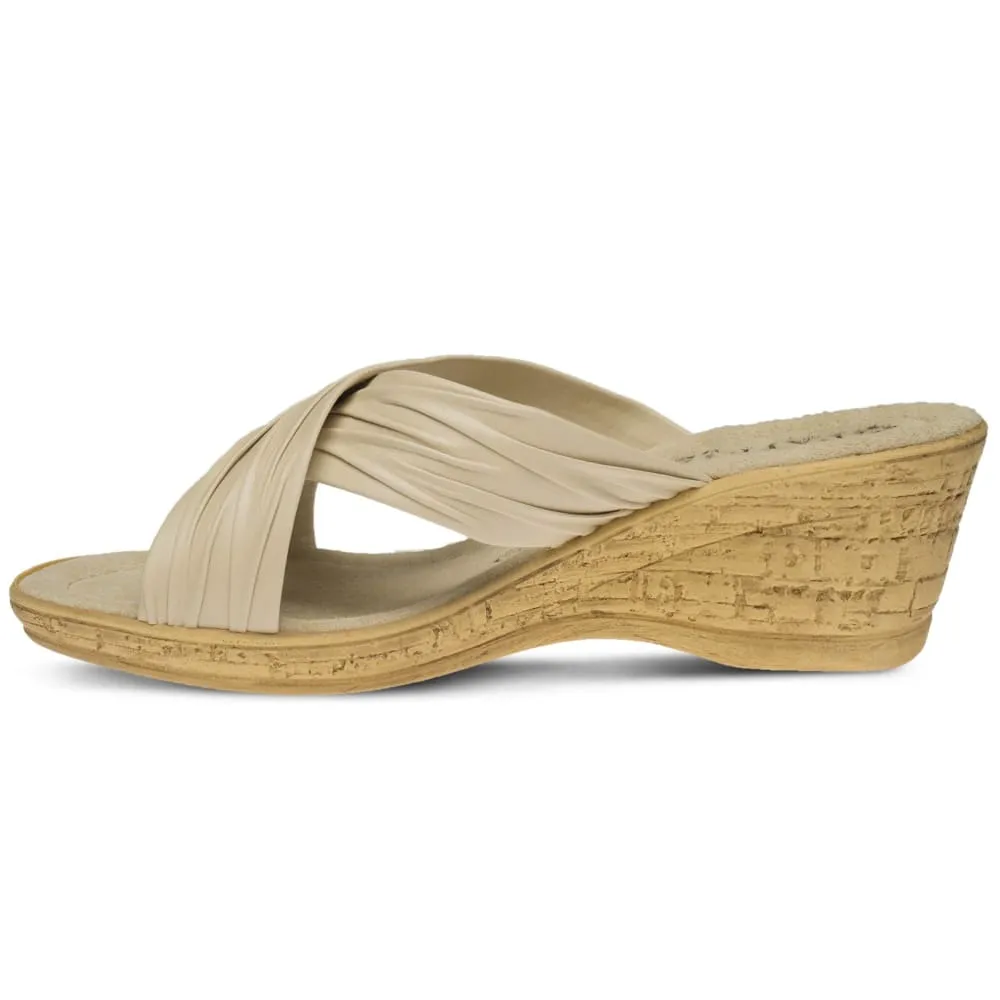 Spring Step Shoes Patrizia Women's Cork Wedge Slide Sandal