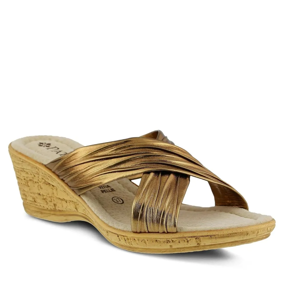 Spring Step Shoes Patrizia Women's Cork Wedge Slide Sandal