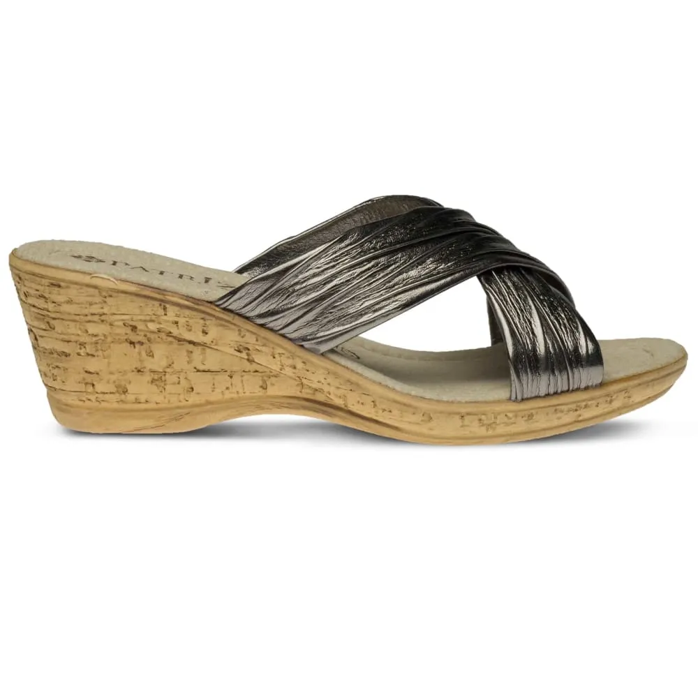 Spring Step Shoes Patrizia Women's Cork Wedge Slide Sandal