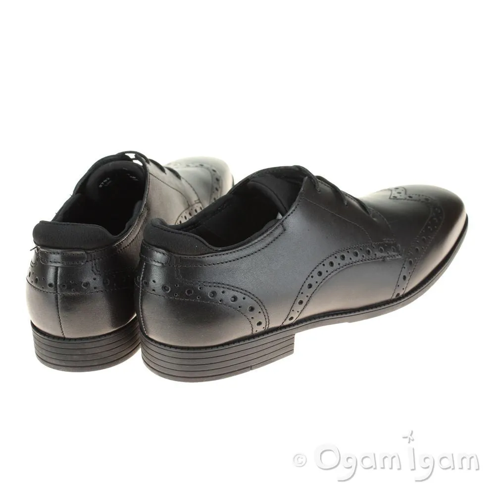 Start-rite Tailor Boys Black School Shoe