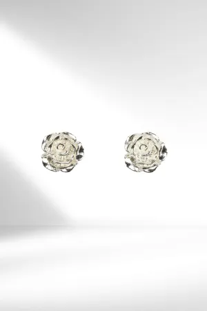 Stella and Gemma Flower Stud Earrings Silver