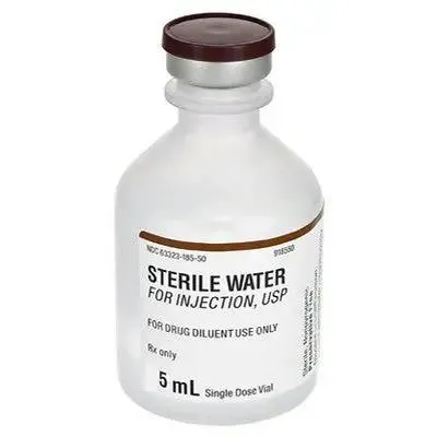 Sterile Water for Injection 5 mL Single Dose Vials, 25/Pack (Rx)