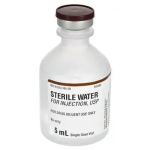 Sterile Water for Injection 5 mL Single Dose Vials, 25/Pack (Rx)