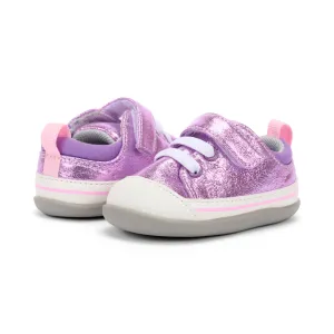 Stevie II (First Walker) Infant Shoe - Purple Glitter