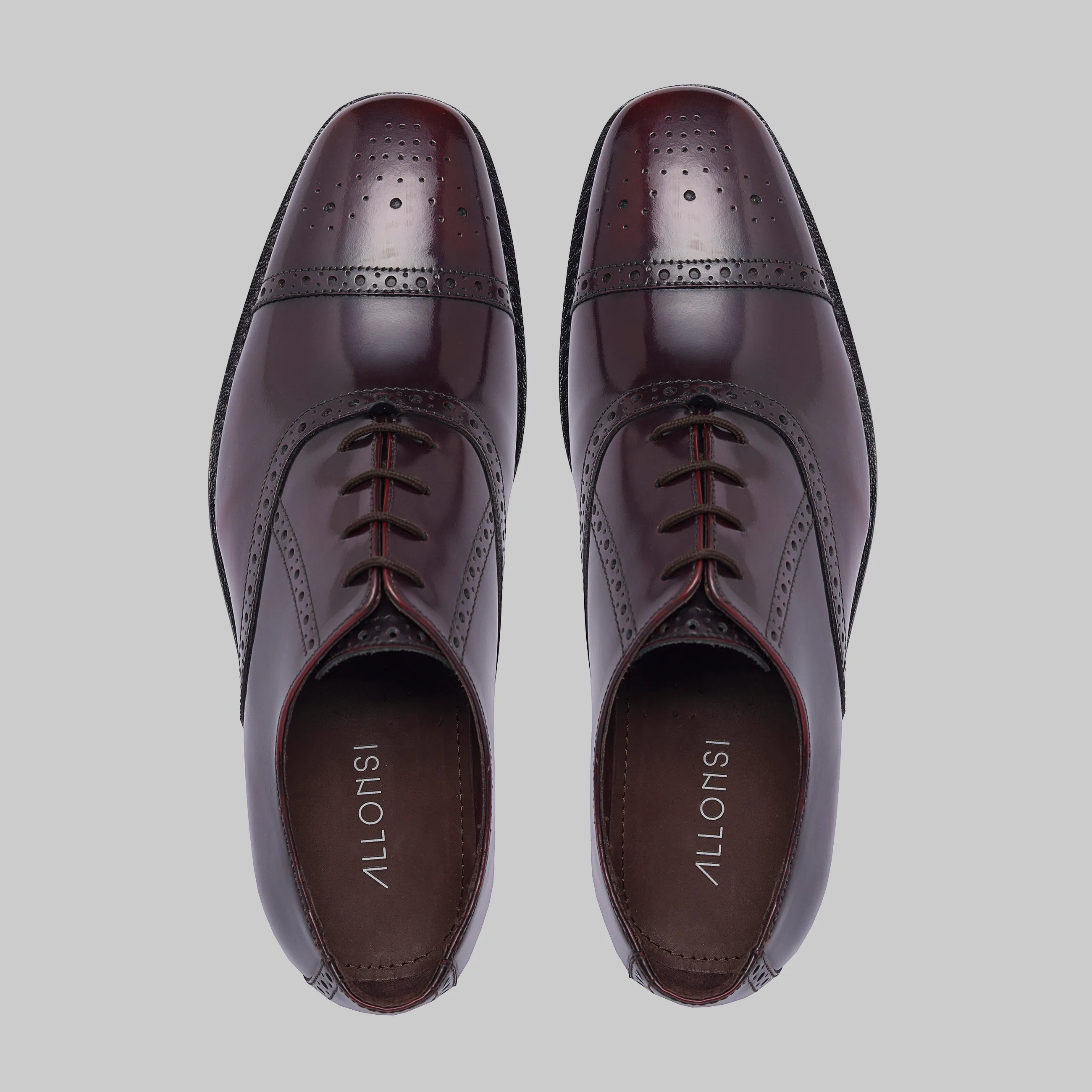 Tallon Goodyear Welted Cap Toe Wingtip Oxford Dress Shoes