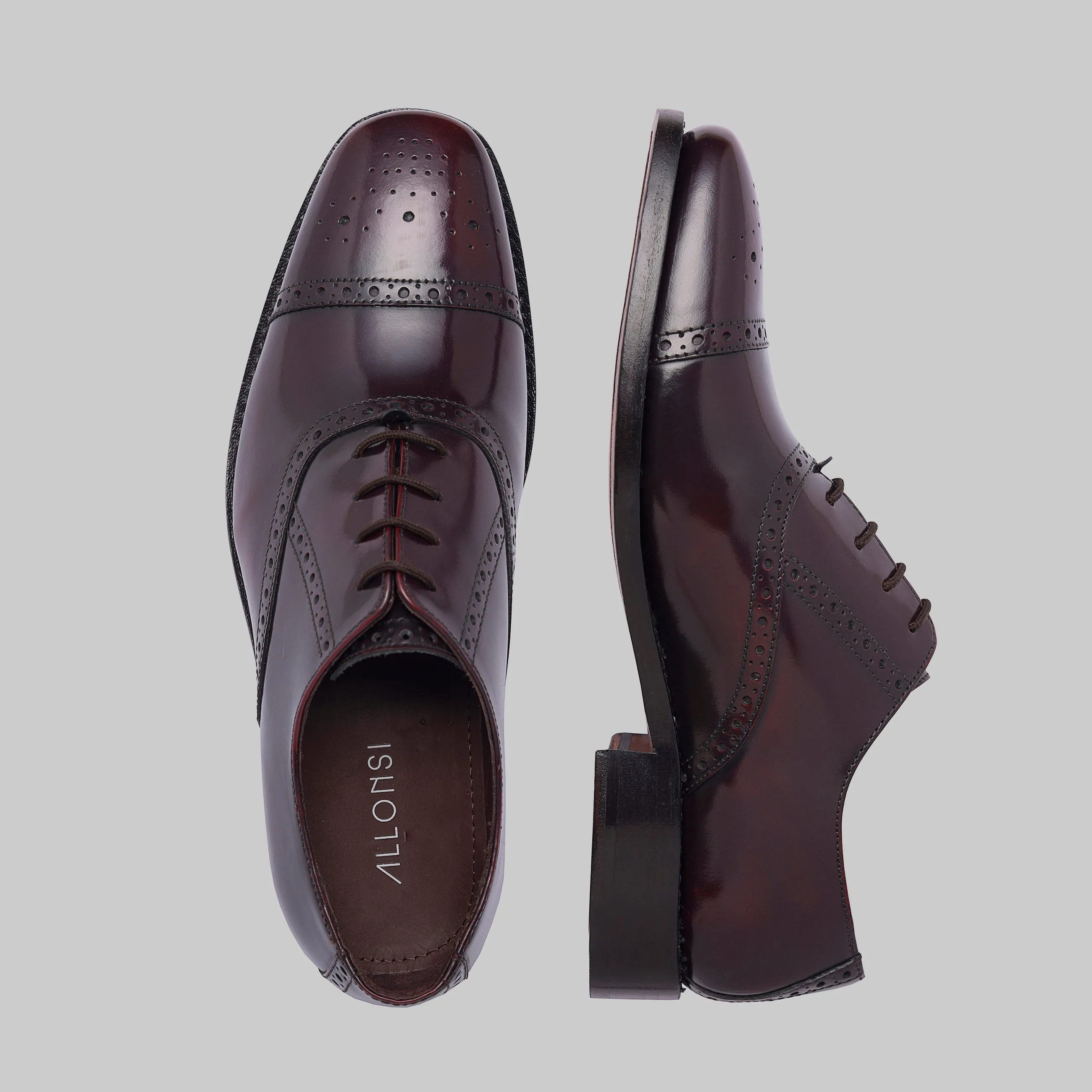 Tallon Goodyear Welted Cap Toe Wingtip Oxford Dress Shoes