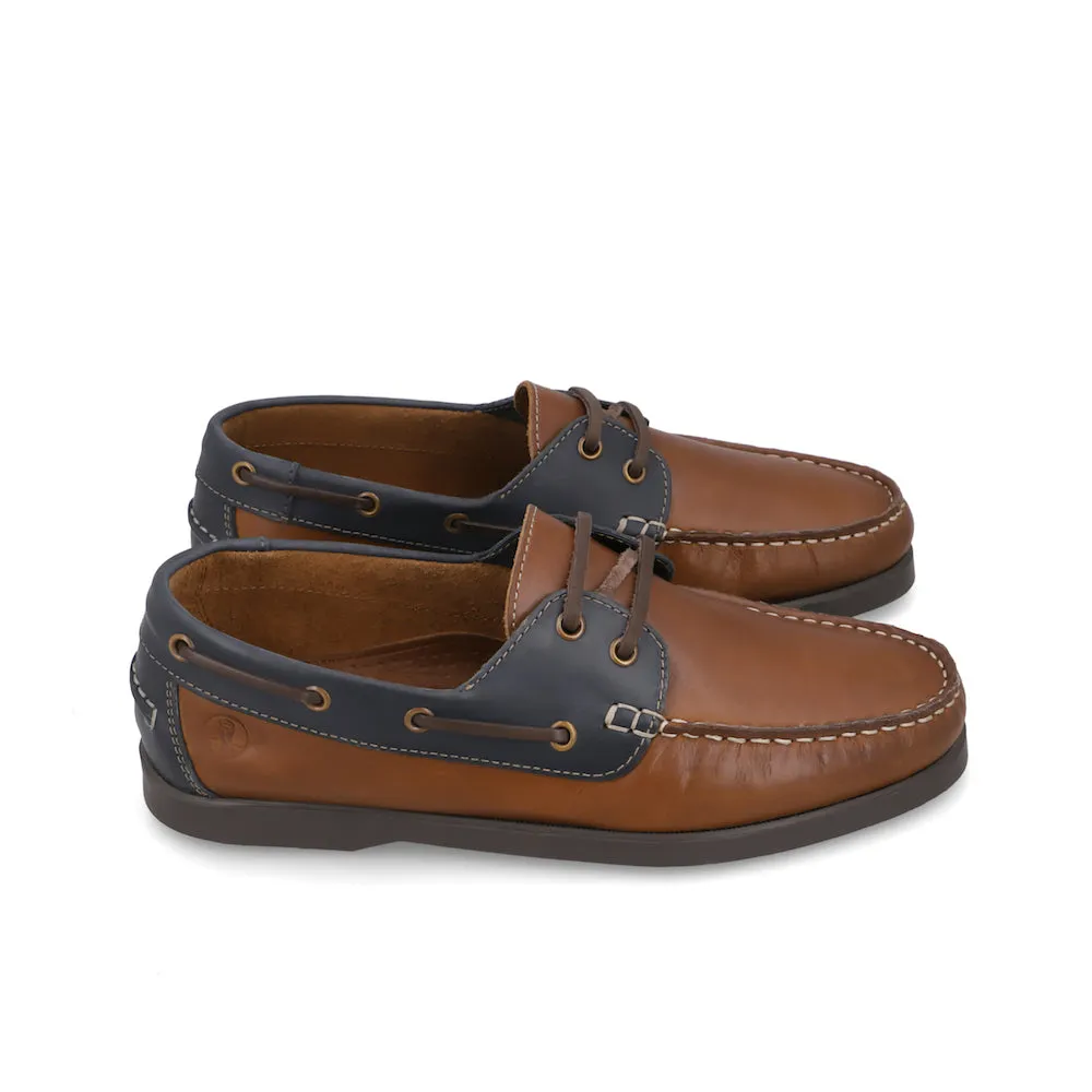 Timoro With Sea Blue Collar Sterling Boat Shoes