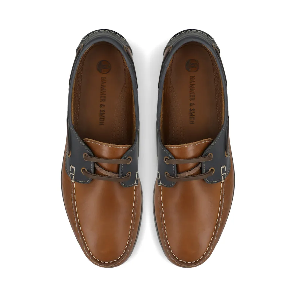 Timoro With Sea Blue Collar Sterling Boat Shoes