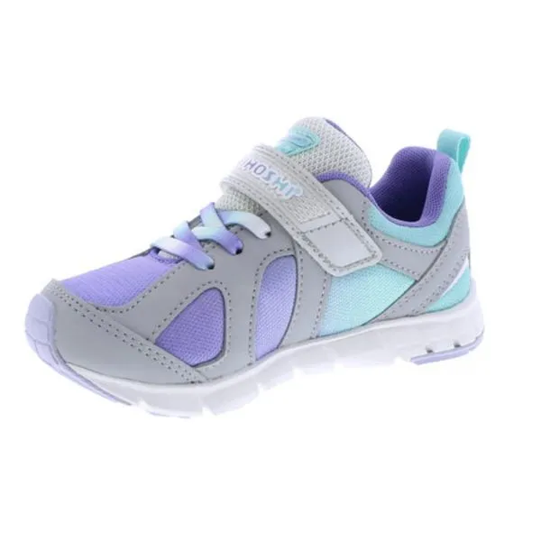 Tsukihoshi Rainbow Grey/Purple Girls Running Shoes (Machine Washable)