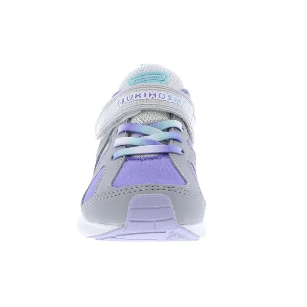 Tsukihoshi Rainbow Grey/Purple Girls Running Shoes (Machine Washable)