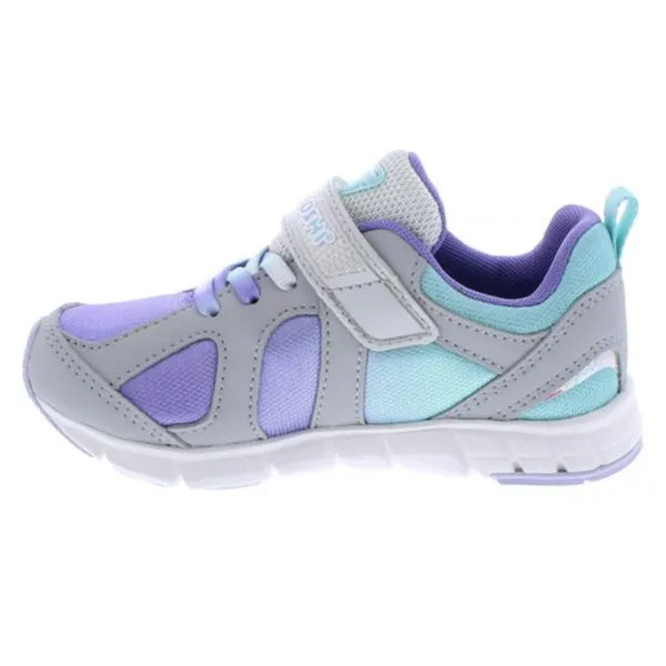 Tsukihoshi Rainbow Grey/Purple Girls Running Shoes (Machine Washable)