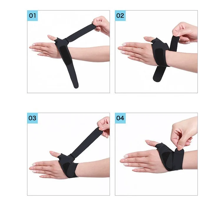 Volleyball Badminton Tendon Sheath Wristband Thin Wrist Sprain Thumb Cover, Specification: M（Left Hand）