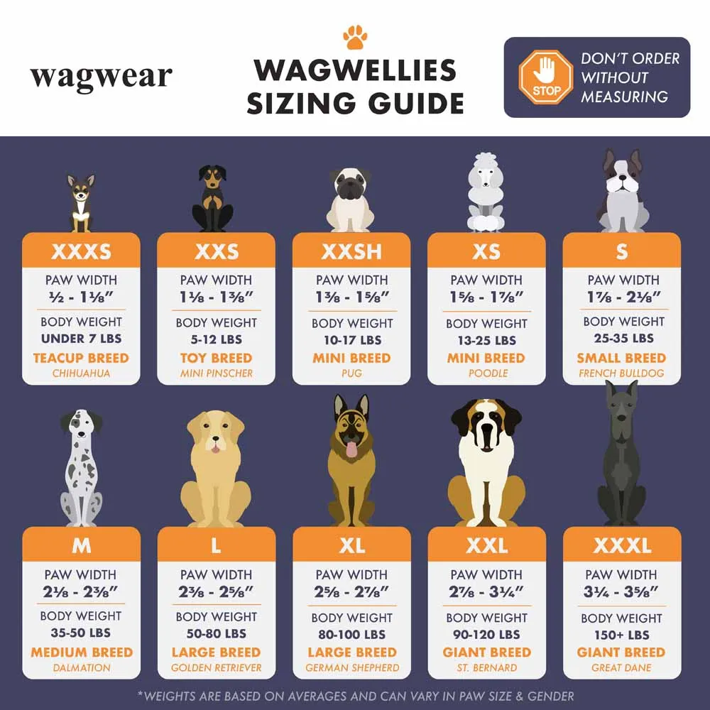 Wagwear WagWellies Dog Boots (Navy)