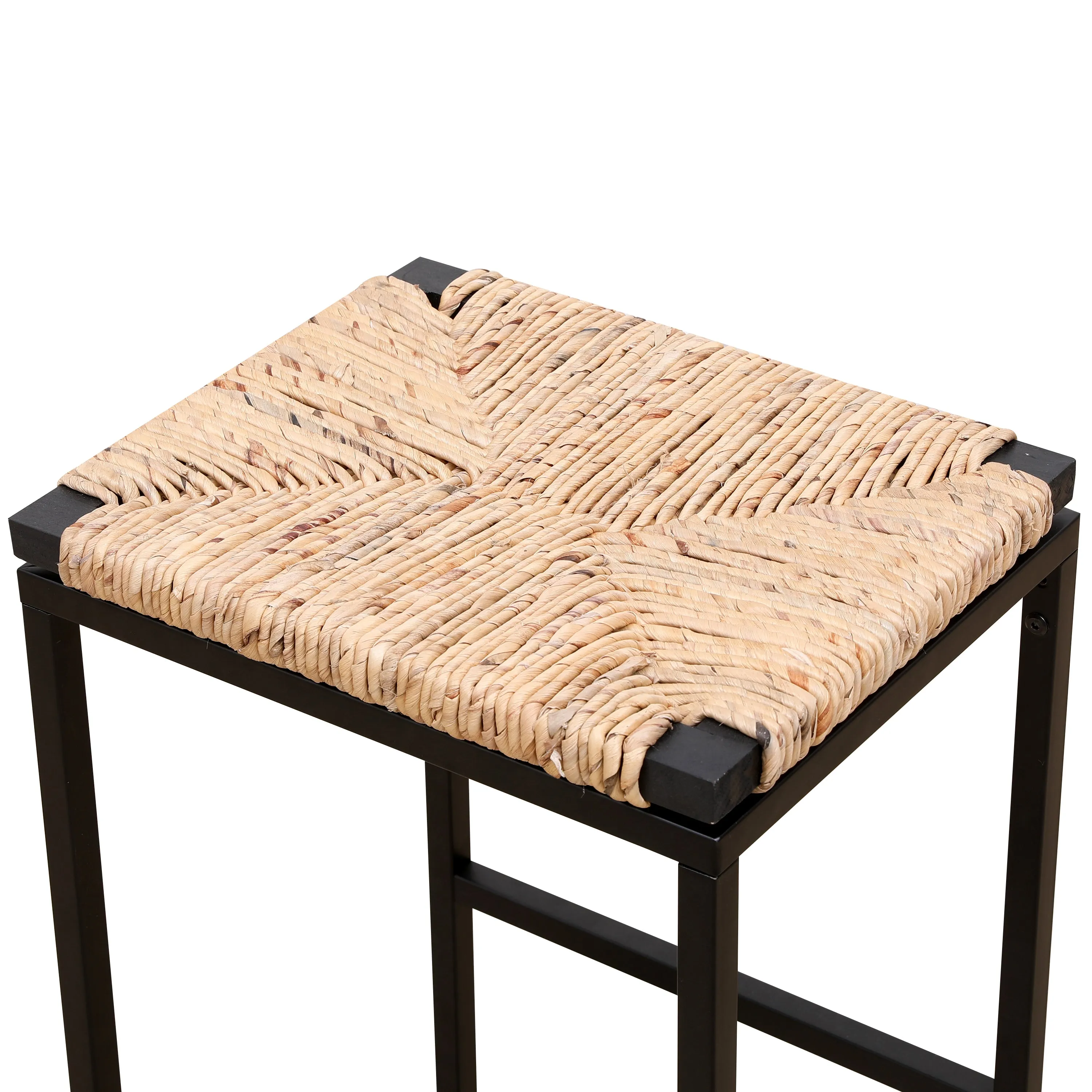 Water Hyacinth Woven Bar Stool Set of 2