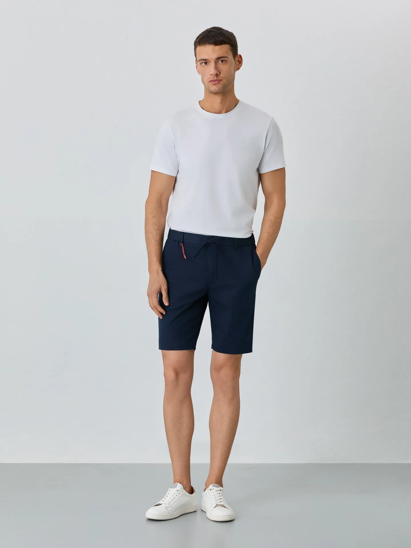 Water-repellent Bermuda Shorts With Elasticated Waistband