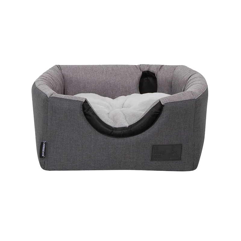 Water Resistant Two Tone Charcoal Grey Oxford Cat Cube