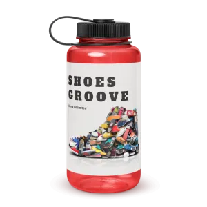 Wide Mouth Plastic Water Bottle (Shoes Groove Logo)