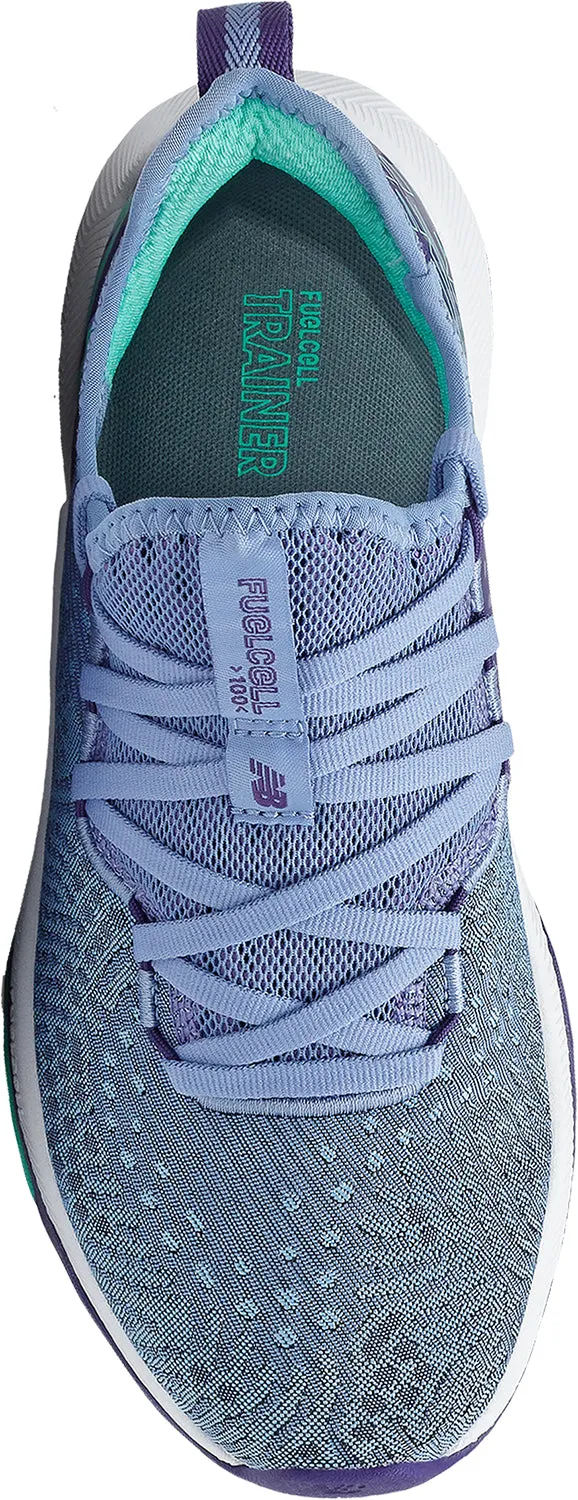 Women's New Balance WXM100LB FuelCell Trainer Stellar Blue/Captain Blue/Summer Jade Knit Mesh