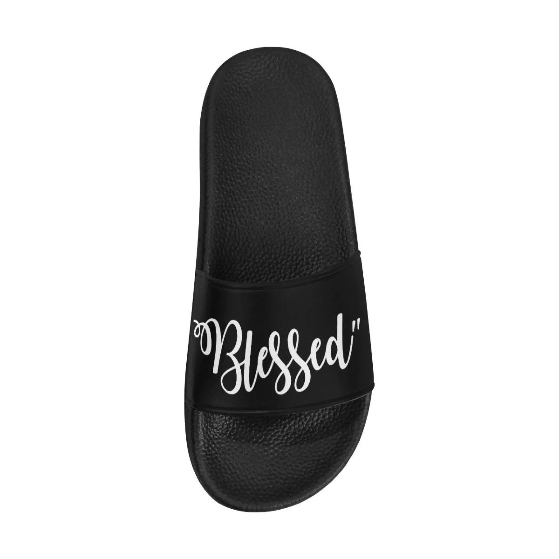 Womens Slides, Flip Flop Sandals, Blessed Print