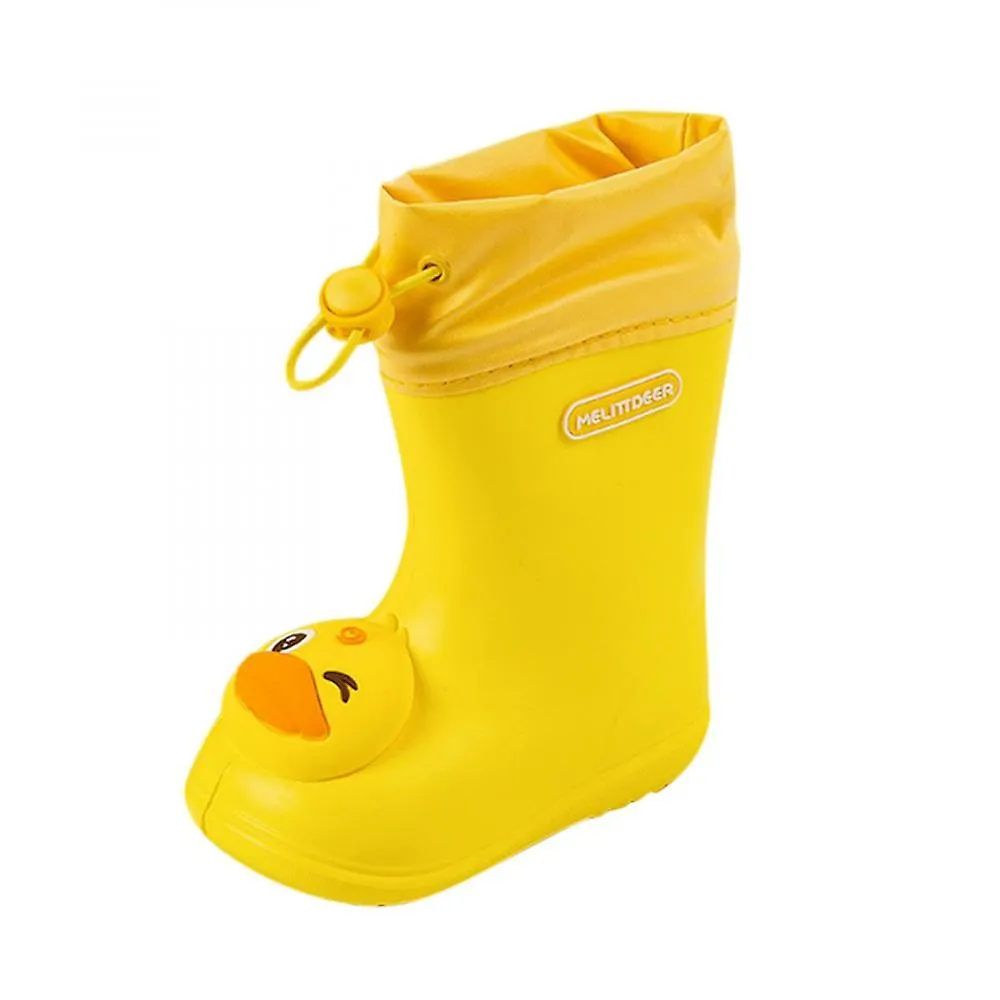 Yellow 180Children's Cartoon Pvc Rubber Waterproof Rain Boots Fashion Classic Baby Water Shoes Rabbit Frog Dolls Boys Girls