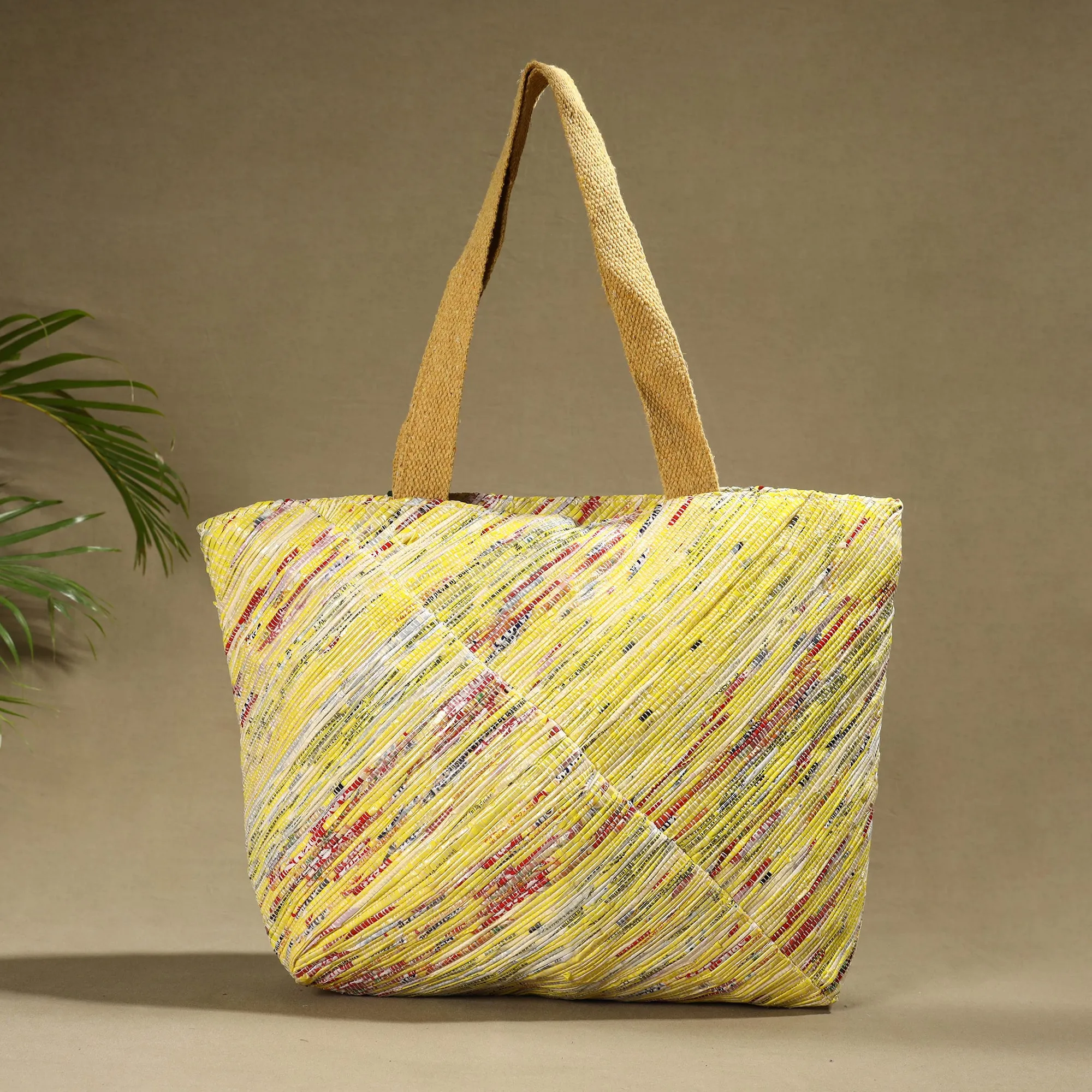 Yellow - Upcycled Weave Handcrafted Shoulder Bag