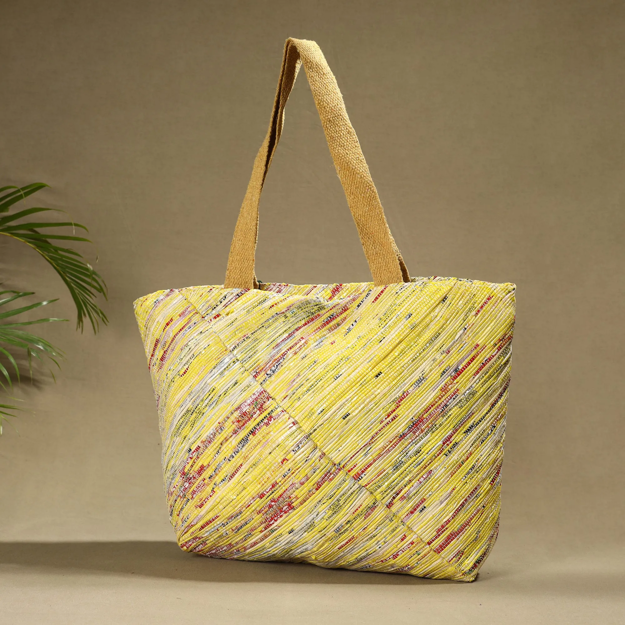 Yellow - Upcycled Weave Handcrafted Shoulder Bag